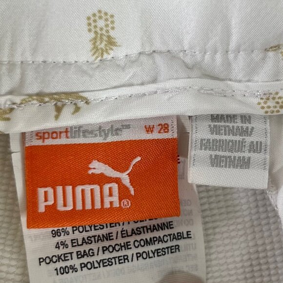 Puma Golf Bermuda Shorts Womens Size W28 White Zip Front Lightweight Pockets - Picture 6 of 13